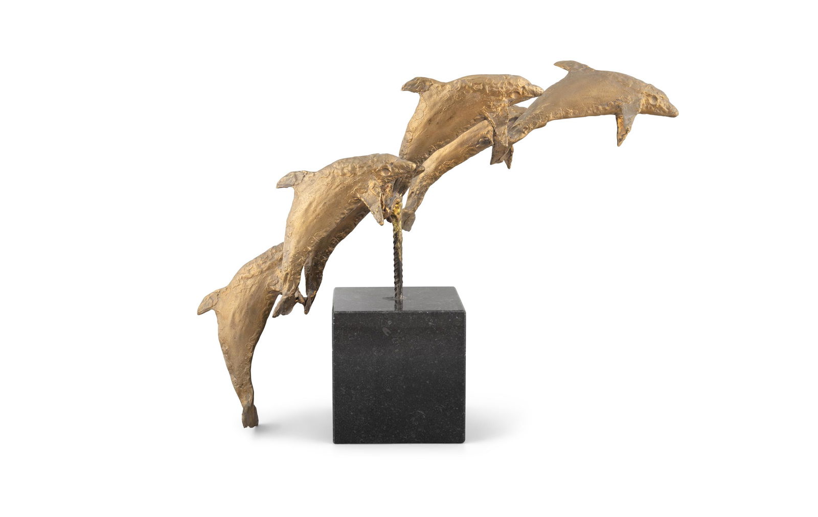 John Behan RHA (b.1938) Dolphins Bronze, 42cm high (16): John Behan RHA (b.1938) Dolphins Bronze, 42cm high (16)