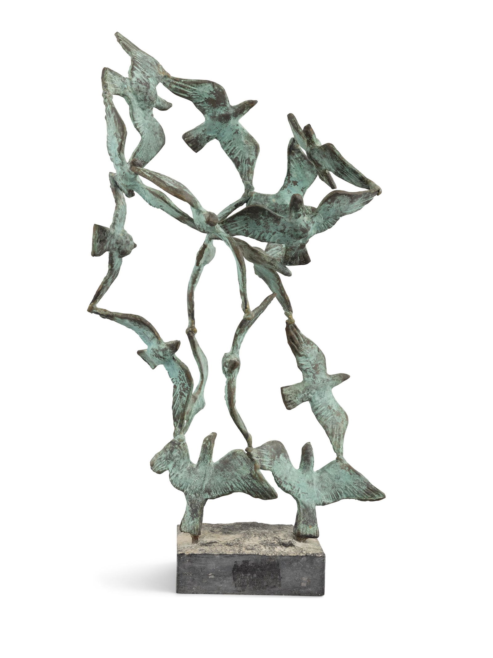 John Behan RHA (b.1938) Birds in Flight Bronze Unique 46cm high (18): John Behan RHA (b.1938) Birds in Flight Bronze Unique 46cm high (18)