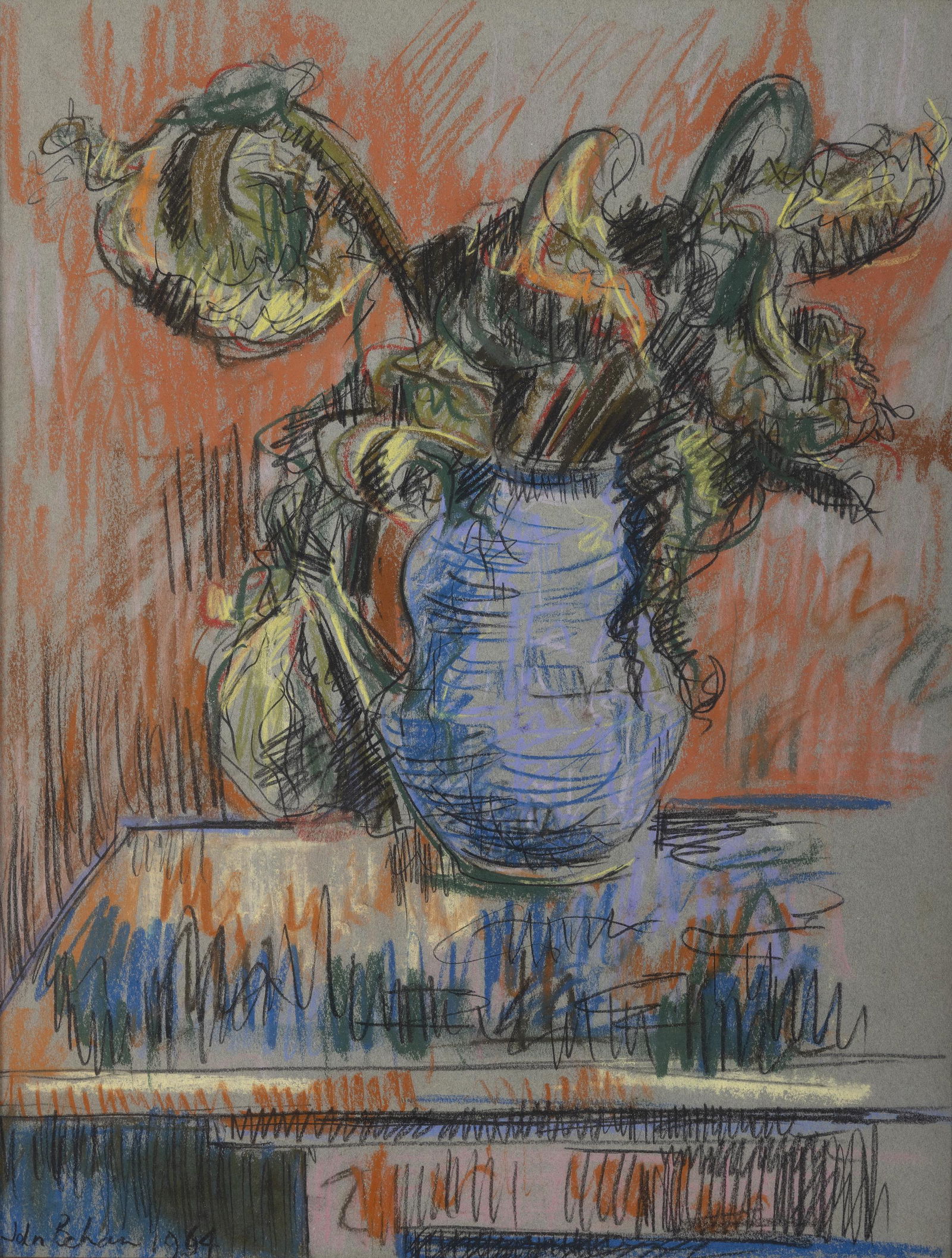 John Behan (b.1932) Still Life Mixed media on paper, 48 x 37cm (18¾ x 14½) Signed and: John Behan (b.1932) Still Life Mixed media on paper, 48 x 37cm (18¾ x 14½) Signed and dated 1964