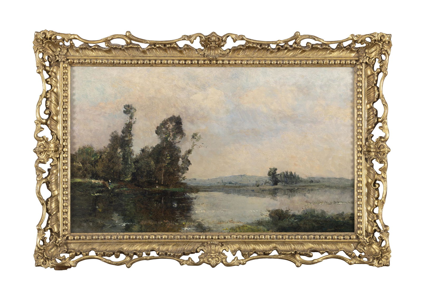 MAURICE LEVIS (1860-1941) September sur les Bords de L'Yonne Oil on panel, 28 x 45.5cm Signed lower: MAURICE LEVIS (1860-1941) September sur les Bords de L'Yonne Oil on panel, 28 x 45.5cm Signed lower right and signed and titled verso