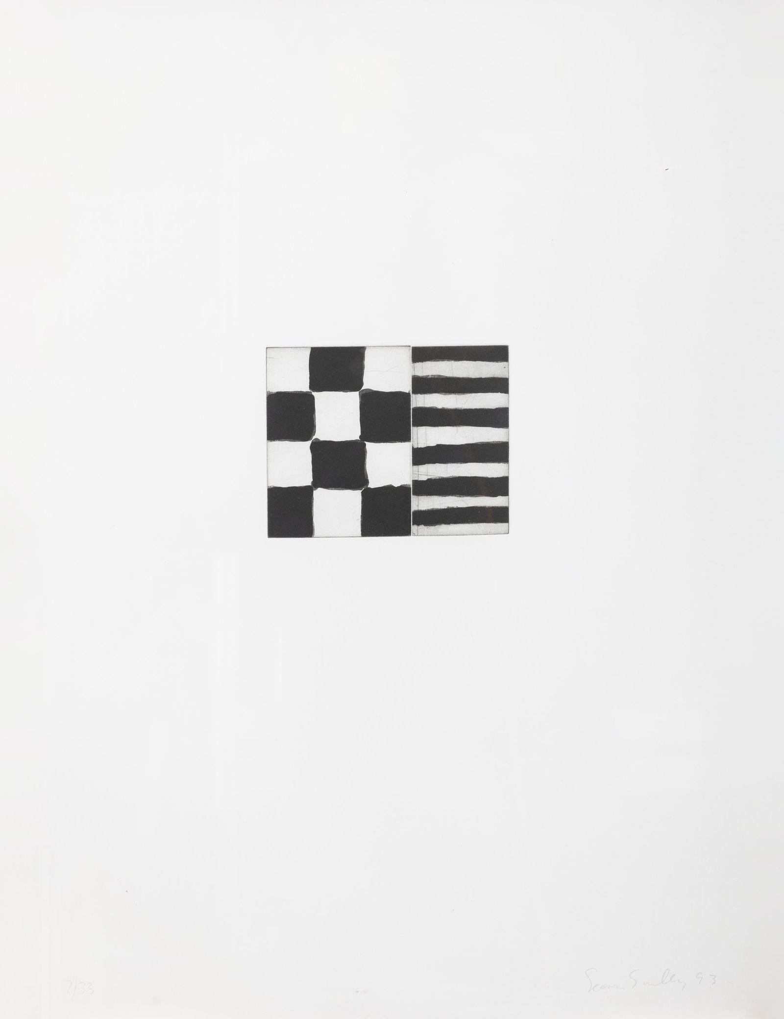 SEAN SCULLY (B.1945) Simples, (1993) Etching, 55.3 x 41.5cm Edition 7/33 Signed and dated (19)'93: SEAN SCULLY (B.1945) Simples, (1993) Etching, 55.3 x 41.5cm Edition 7/33 Signed and dated (19)'93 Provenance: With Kerlin Gallery, Dublin, label verso; From the Collection of Patrick MacEntee SC