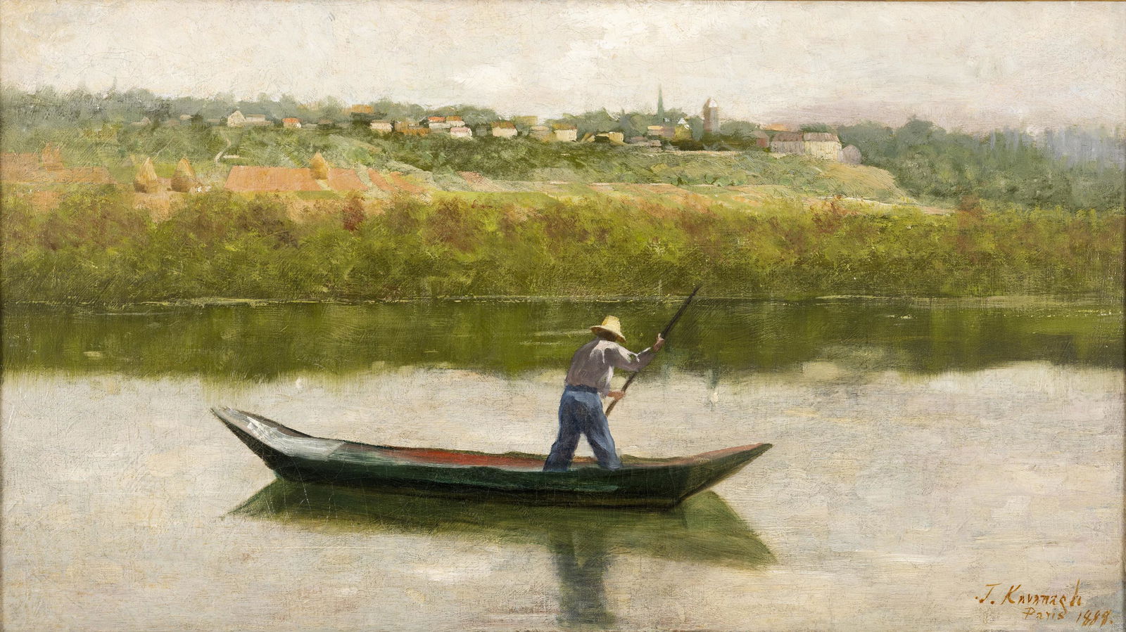 John F. Kavanagh (1853-1898) The Boatman (1888) Oil on canvas, lined 44 x 80cm (17¼ x 31½) (1 of 4)