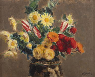 Roderic O'Conor (1860-1940) Still Life with Red and Yellow Flowers (c.1923-27) Oil on canvas, 32 x: Roderic O'Conor (1860-1940) Still Life with Red and Yellow Flowers (c.1923-27) Oil on canvas, 32 x 40cm (12½ x 14¾) Signed Provenance: Collection Monsieur G. Bourget, France; With Crane Kalm