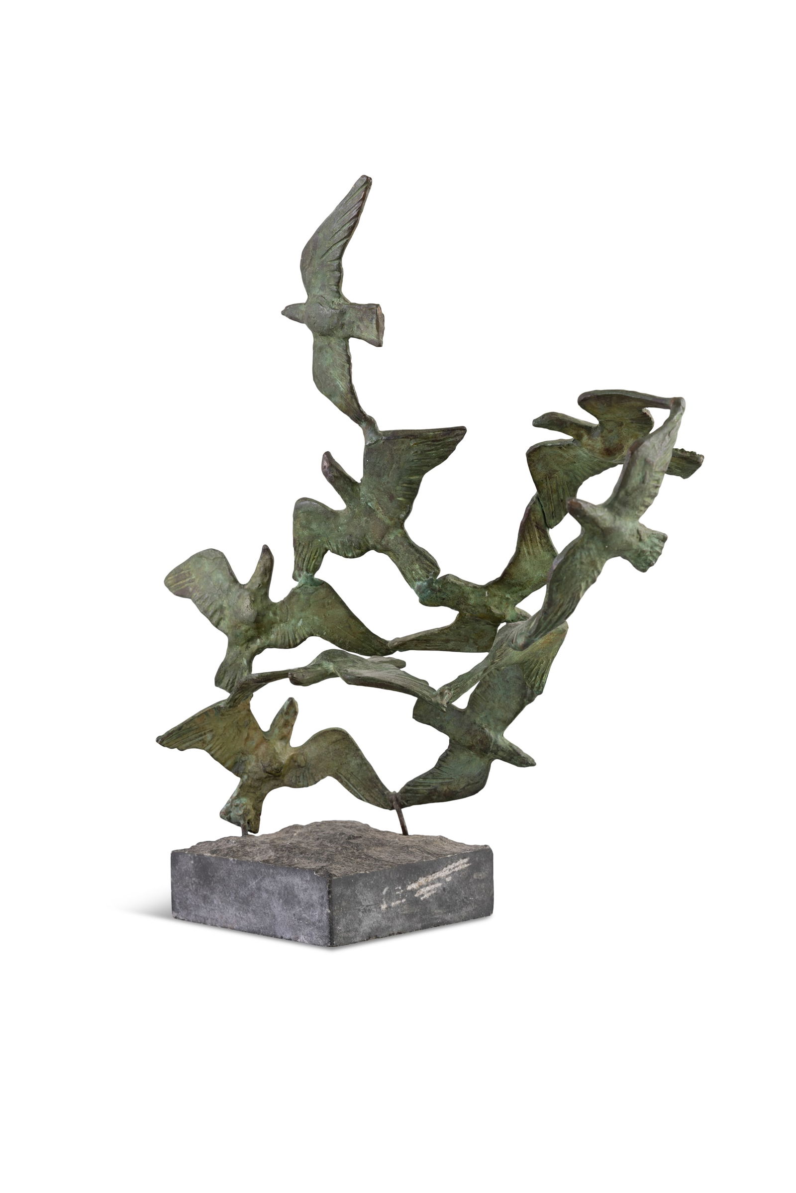 John Behan RHA (B.1938) Flight of Birds Bronze, 38cm high (15) (including base): John Behan RHA (B.1938) Flight of Birds Bronze, 38cm high (15) (including base)