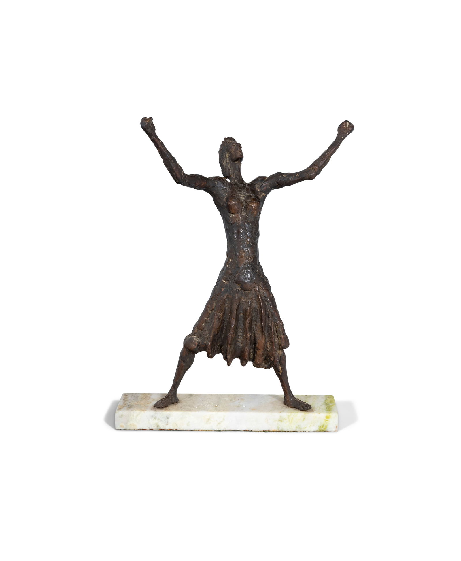 John Behan RHA (b.1938) Medb (c.1970) Bronze, 40cm high (15¾) (including base) Signed, numbered: John Behan RHA (b.1938) Medb (c.1970) Bronze, 40cm high (15¾) (including base) Signed, numbered 1/0 and dated indistinctly