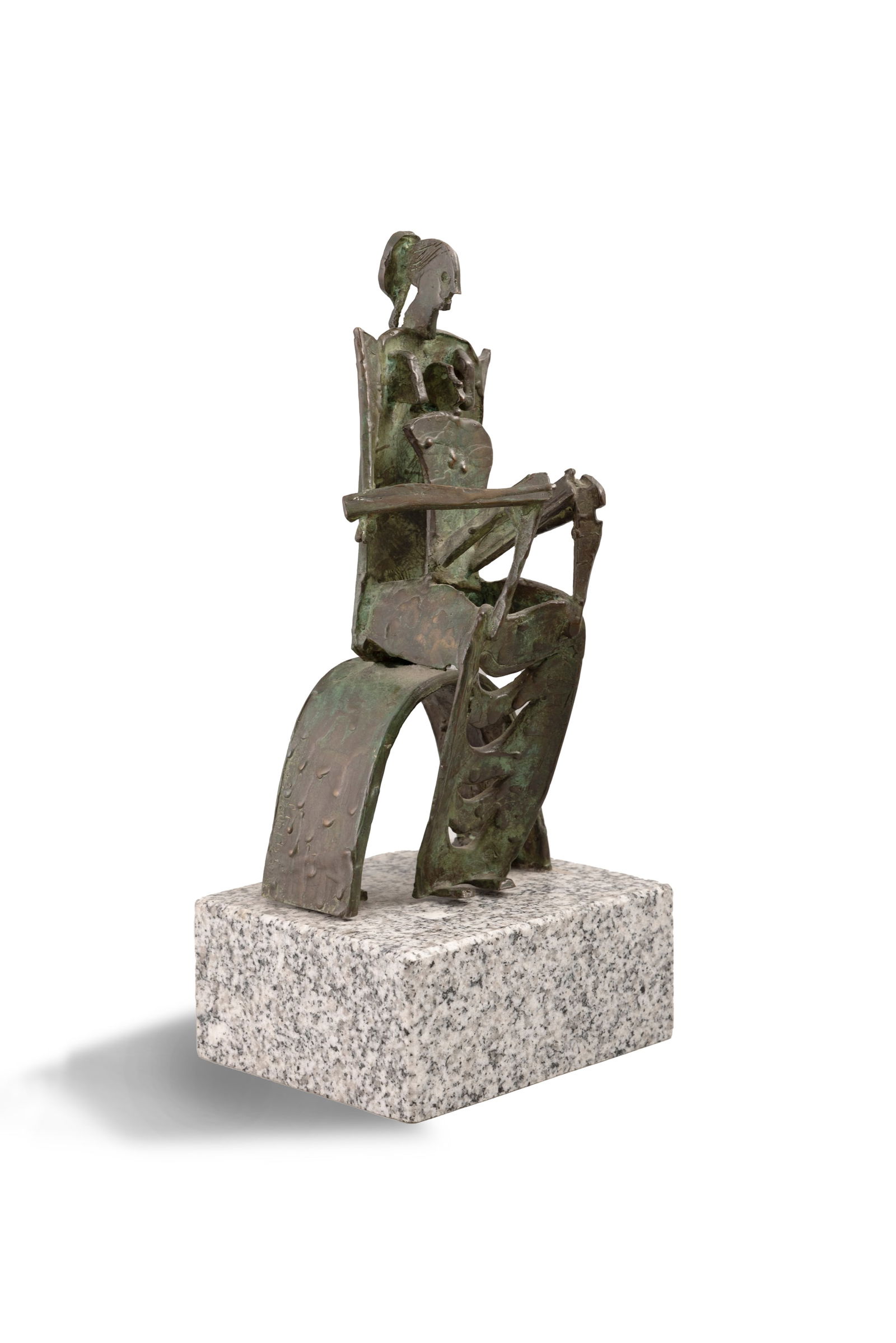 John Behan RHA (b. 1938) Mother and Child Bronze on polished granite base, 33.5cm high (13¼): John Behan RHA (b. 1938) Mother and Child Bronze on polished granite base, 33.5cm high (13¼) including base Signed and dated 1973