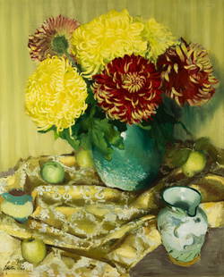 Henry Robertson Craig RHA (1916 - 1984) Flower Study Oil on canvas 73x 60cm (28¾ x 23½) Signed: Henry Robertson Craig RHA (1916 - 1984) Flower Study Oil on canvas 73x 60cm (28¾ x 23½) Signed