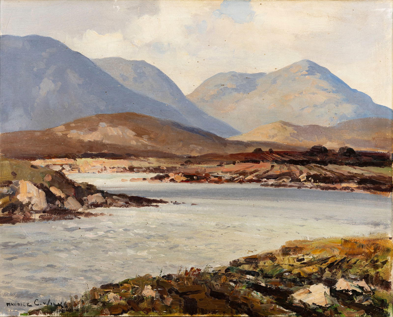 Maurice C. Wilks RUA ARHA (1910 - 1984) Lough Inagh, Co. Galway Oil on canvas, 40 x 50cm (15¾ x (1 of 4)