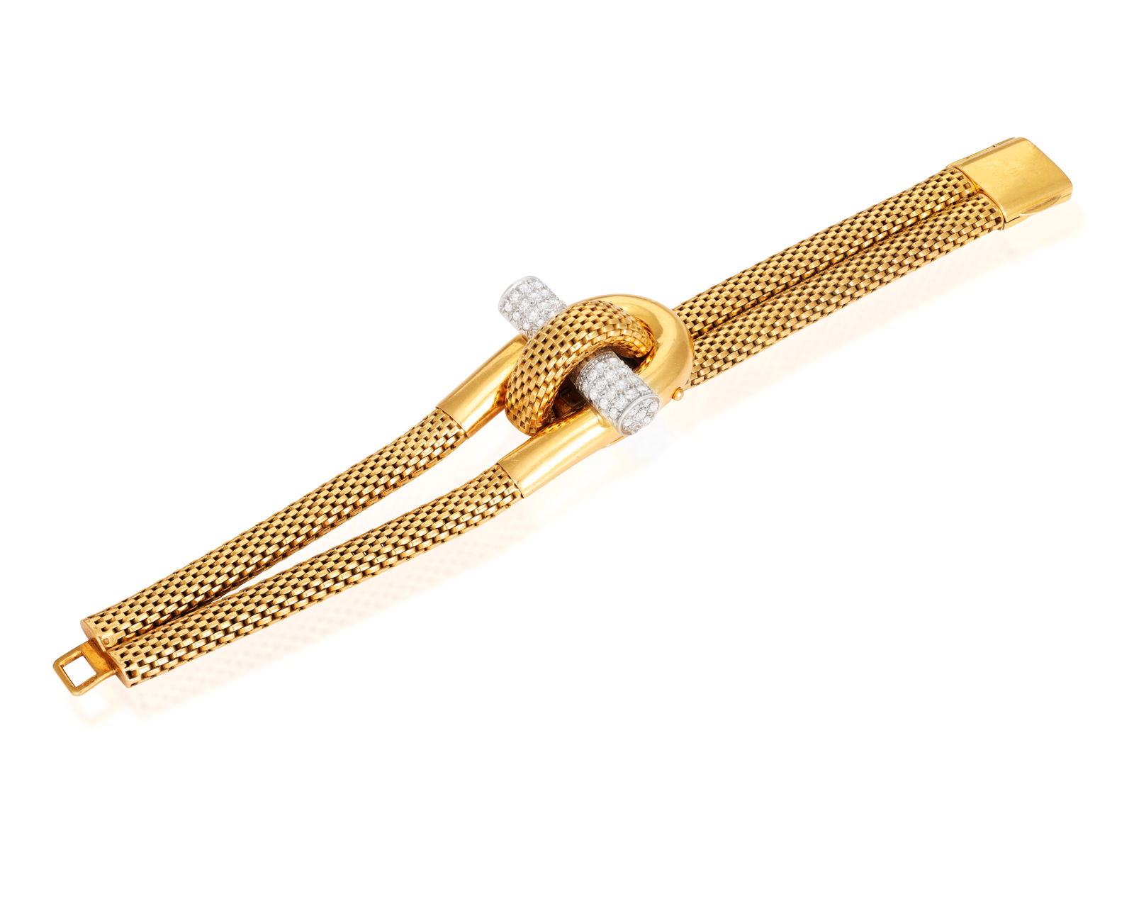 A LADY’S RETRO 18K GOLD AND DIAMOND-SET SECRET WATCH, BY GAUCHERAND, CIRCA 1945  17-jewel, man (1 of 8)