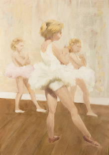 Henry Robertson Craig RHA (1916 - 1984) Ballet Class Oil on board 35 x 24cm (13¾ x 9½): Henry Robertson Craig RHA (1916 - 1984) Ballet Class Oil on board 35 x 24cm (13¾ x 9½) Provenance: Collection of Pamela and George Fegan, purchased directly from the artist, thence by de