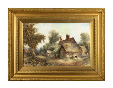 ROBERT GALLON (1845-1925) Old Bromley Watercolour, 28 x 44cm Signed with initials and inscribed 'Bro: ROBERT GALLON (1845-1925) Old Bromley Watercolour, 28 x 44cm Signed with initials and inscribed 'Bromley'