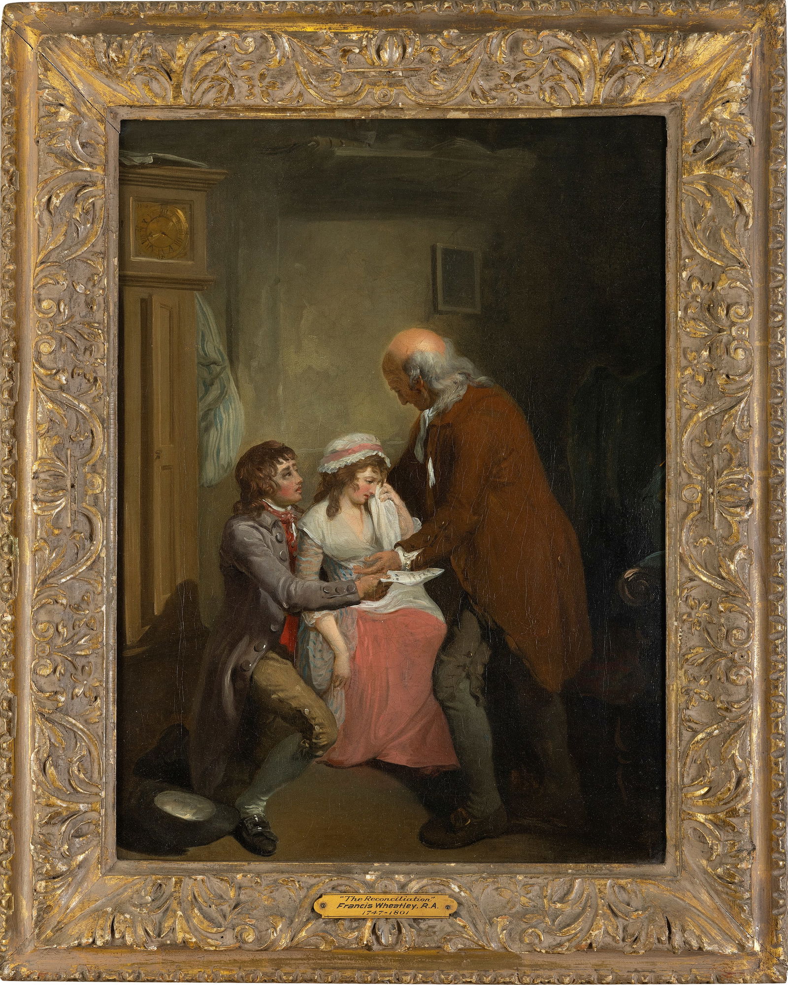FRANCIS WHEATLEY RA (1747-1801) The Reconciliation Oil on canvas, 47 x 34cm: FRANCIS WHEATLEY RA (1747-1801) The Reconciliation Oil on canvas, 47 x 34cm