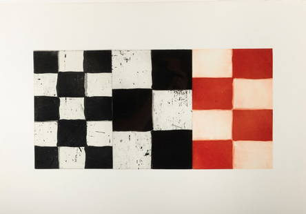 SEAN SCULLY (B.1945) Ravel 5 Etching, 29 x 58cm Edition 10/24 Signed, inscribed and dated (19)'96: SEAN SCULLY (B.1945) Ravel 5 Etching, 29 x 58cm Edition 10/24 Signed, inscribed and dated (19)'96