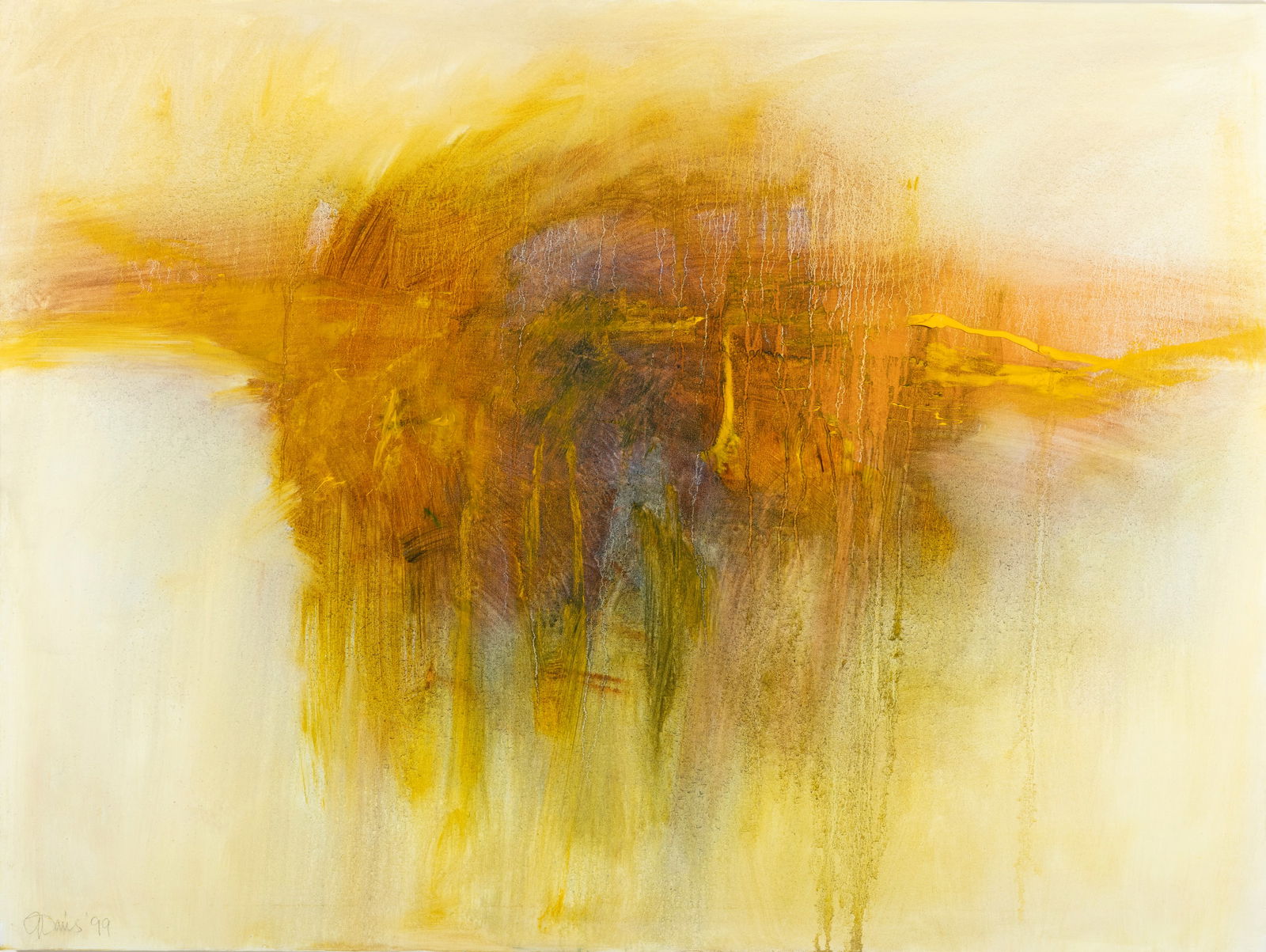 GERALD DAVIS (1938 - 2005) Sailing to Byzantium Oil on canvas, 76 x 98cm Signed and dated (19)'99: GERALD DAVIS (1938 - 2005) Sailing to Byzantium Oil on canvas, 76 x 98cm Signed and dated (19)'99