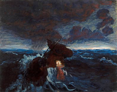 Roderic O'Conor (1860-1940) Boat in a Storm/ Christ on the Sea of Galilee, (c.1898-1900) Oil on: Roderic O'Conor (1860-1940) Boat in a Storm/ Christ on the Sea of Galilee, (c.1898-1900) Oil on canvas, 71.8 x 90.6cm (281??4 x 351??2) Stamped with the studio stamp ‘atelier O’CONOR’ verso Prov