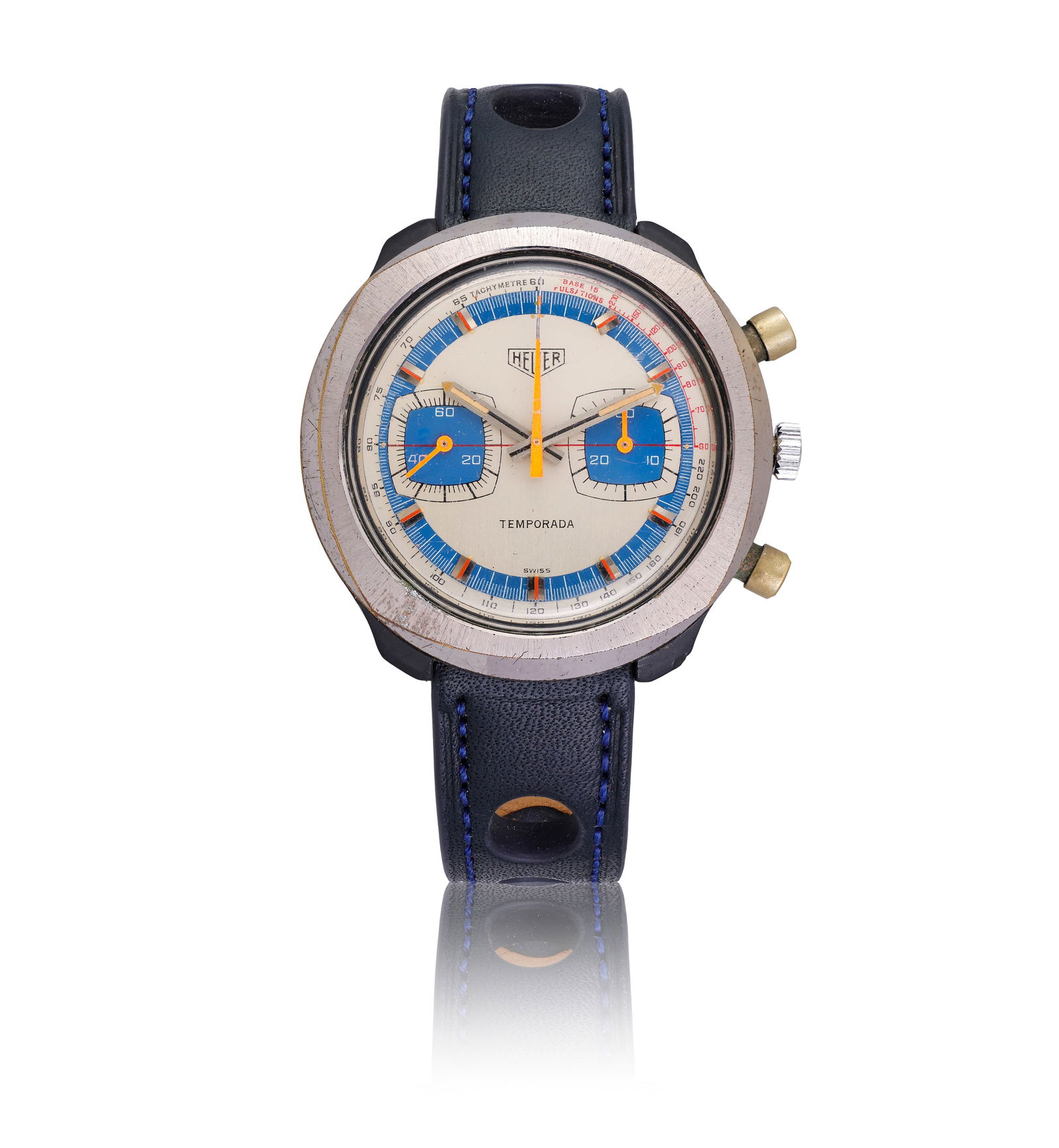 HEUER   REF. 733809 TEMPORADA  A stainless steel and fiberglass chronograph wristwatch  Year : Circa (1 of 1)