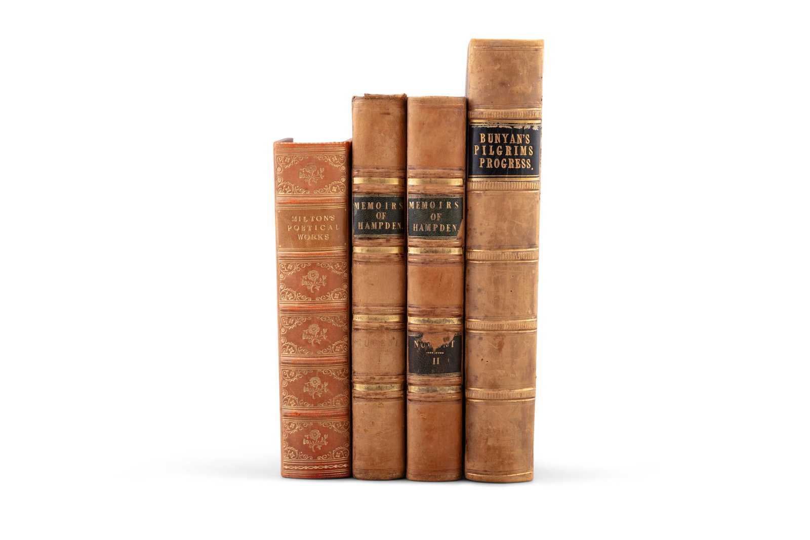 A COLLECTION COMPRISING, -'Memoirs of Hampden by Lord Nugent', in two volumes, John Murray, London,: A COLLECTION COMPRISING, -'Memoirs of Hampden by Lord Nugent', in two volumes, John Murray, London, 1832; -'The Complete Poetical Works of John Milton', Oxford Edition 1908; -Bunyan, John, 'The Pilgri