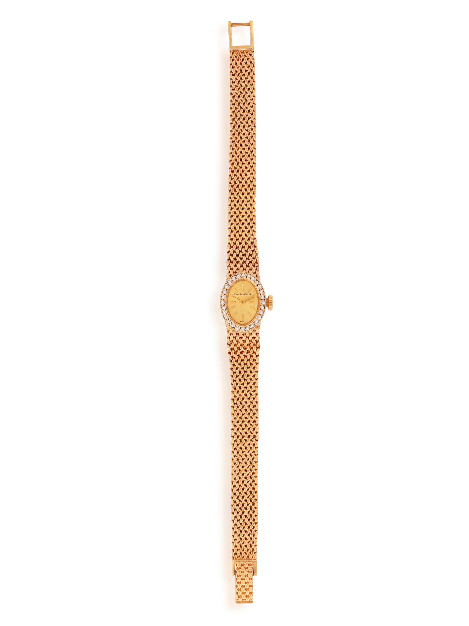 BUECHE GIROD: A LADY’S 9K GOLD DIAMOND-SET BRACELET WATCH (1 of 1)
