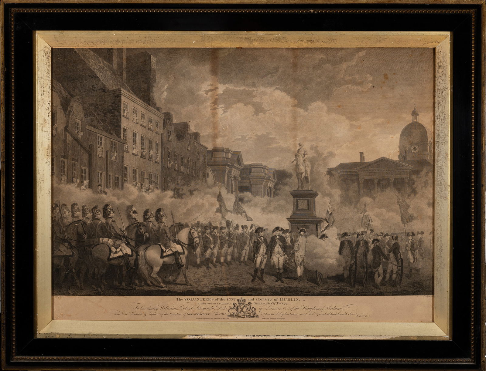 AFTER FRANCIS WHEATLEY The Volunteers of Ireland Engraving, 46 x 62cm Published by R. Lane and: AFTER FRANCIS WHEATLEY The Volunteers of Ireland Engraving, 46 x 62cm Published by R. Lane and John Boydell, 1784