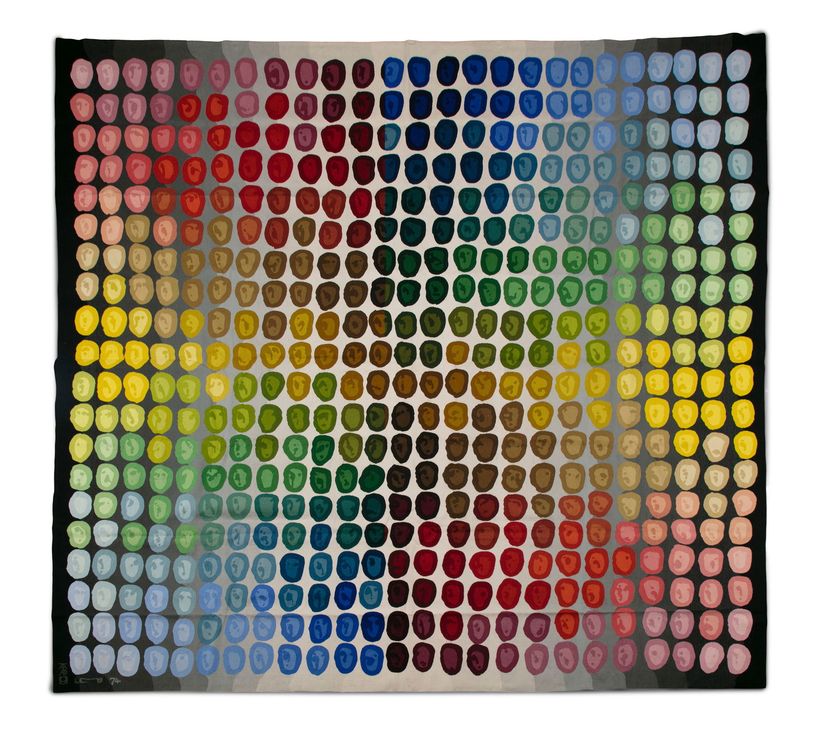 Louis le Brocquy HRHA (1916-2012) Cavanagh (1974) Aubusson wool tapestry, 382 x 386cm (150½ x: Louis le Brocquy HRHA (1916-2012) Cavanagh (1974) Aubusson wool tapestry, 382 x 386cm (150½ x 152'') Signed and dated (19)'74 Unique Produced by Tabard Freres & Soeurs, France No:2031 (label vers