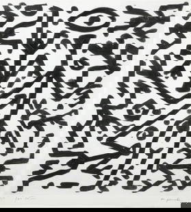 A.R PENCK (1939-2017) Untitled Etching, 114 x 105cm Edition 1/2 Signed Provenance: Collection: A.R PENCK (1939-2017) Untitled Etching, 114 x 105cm Edition 1/2 Signed Provenance: Collection of the late Felim Egan