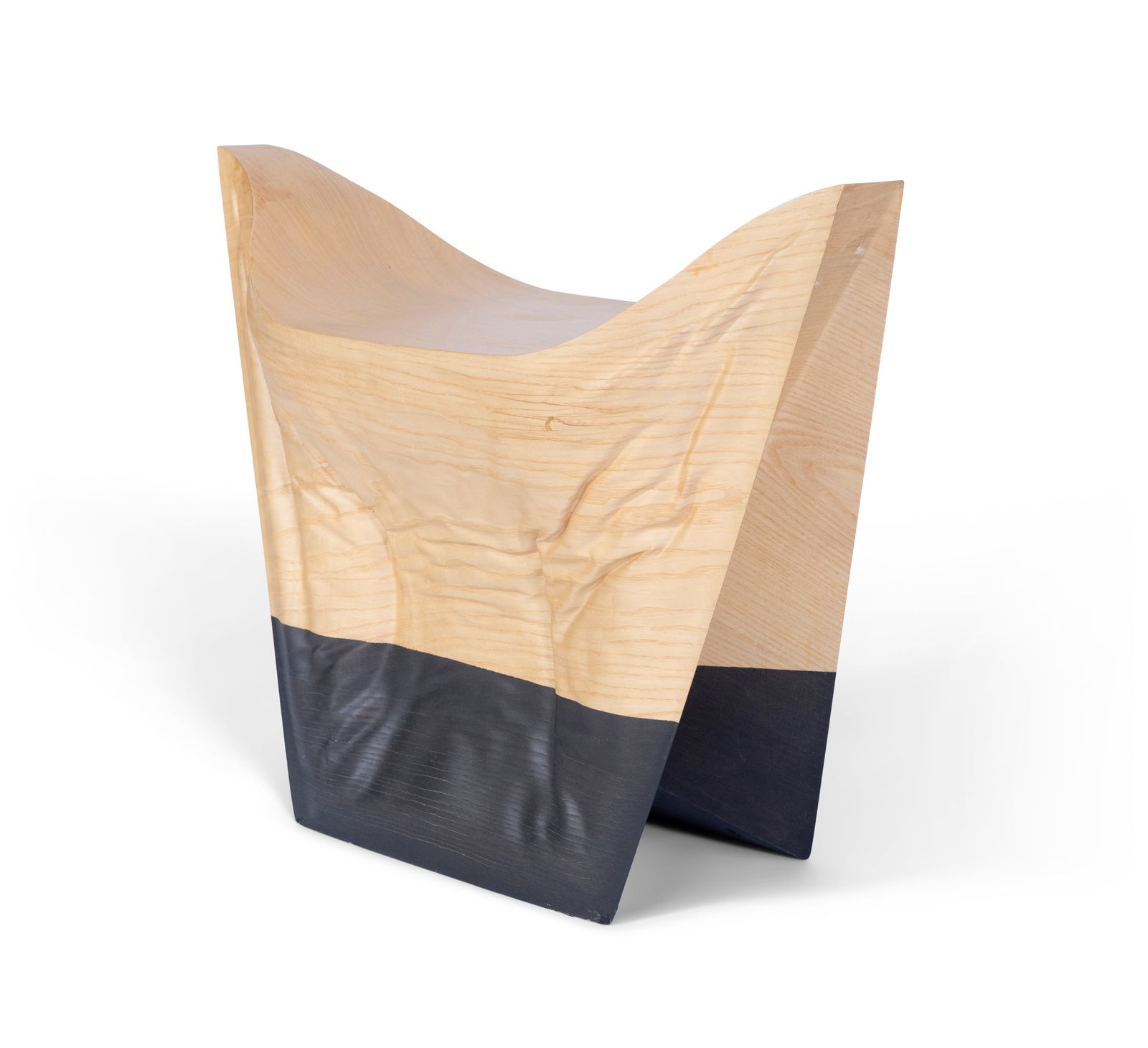 CAPPELLINI A wood stool designed by Raw Edges (Yael Mael & Shay Alkalay) for Cappellini. 73 x 28 x: CAPPELLINI A wood stool designed by Raw Edges (Yael Mael & Shay Alkalay) for Cappellini. 73 x 28 x 56cm(h)