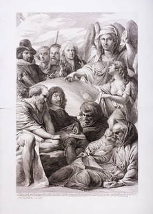 JAMES BARRY RA (1741-1806) Reserved Knowledge Etching and engraving, Pressly 1981.29, III/III 44.5: JAMES BARRY RA (1741-1806) Reserved Knowledge Etching and engraving, Pressly 1981.29, III/III 44.5 x 48cm (plate); 83 x 62.5cm (sheet) - Framed First published by James Barry 1795; 1808 impression Ins