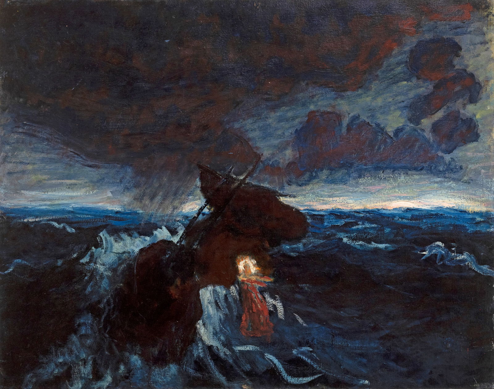 Roderic O'Conor (1860-1940) Boat in a Storm/ Christ on the Sea of Galilee, (c.1898-1900) Oil on: Roderic O'Conor (1860-1940) Boat in a Storm/ Christ on the Sea of Galilee, (c.1898-1900) Oil on canvas, 71.8 x 90.6cm (28¼ x 35¾) Stamped with the studio stamp ‘atelier O’CONOR&#