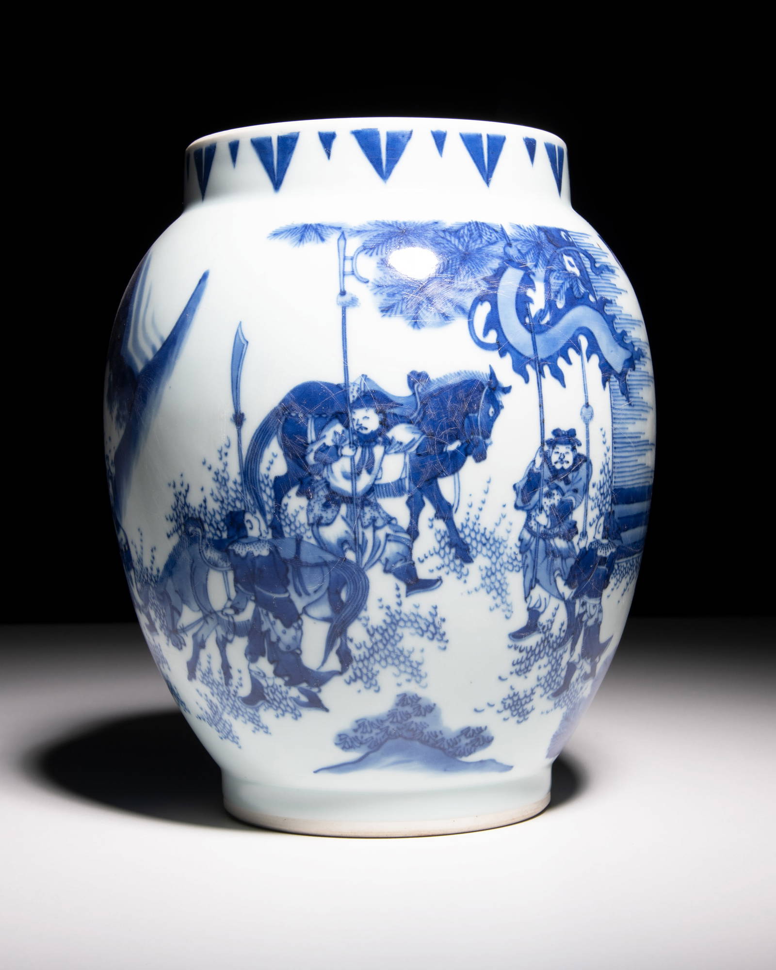 A BLUE AND WHITE ‘HAN XIN’ LANTERN SHAPE VASE ______ __‘_______’___ China,