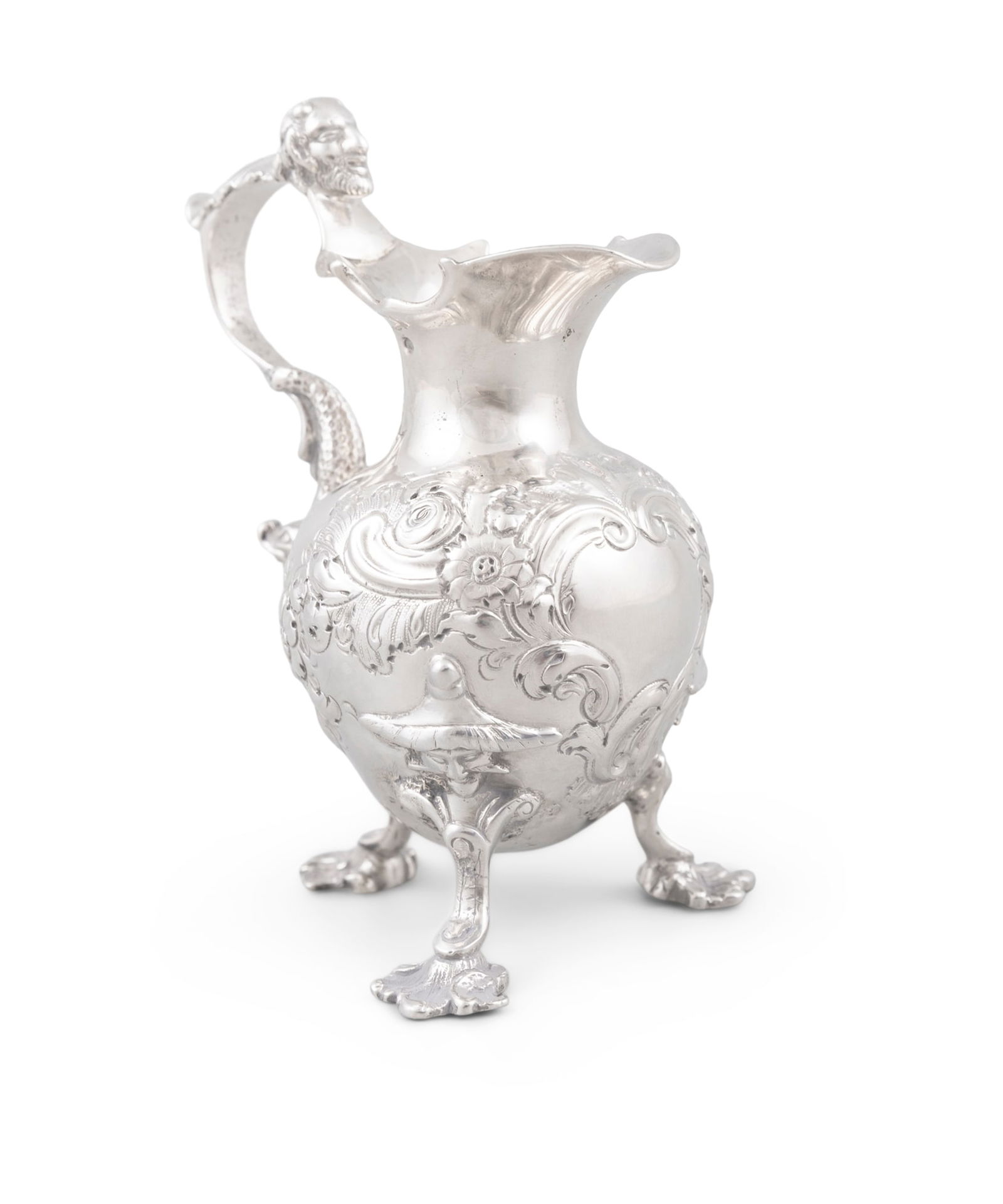 A VICTORIAN SILVER CREAM JUG,   London 1838, makers mark of George Frederick Pinnell, in the (1 of 7)