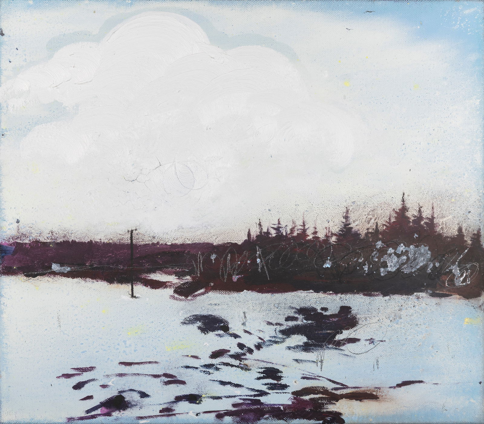 ELIZABETH MAGILL (B.1959) Winter Return Oil on canvas, 36 x 40.5cm Signed, inscribed and dated