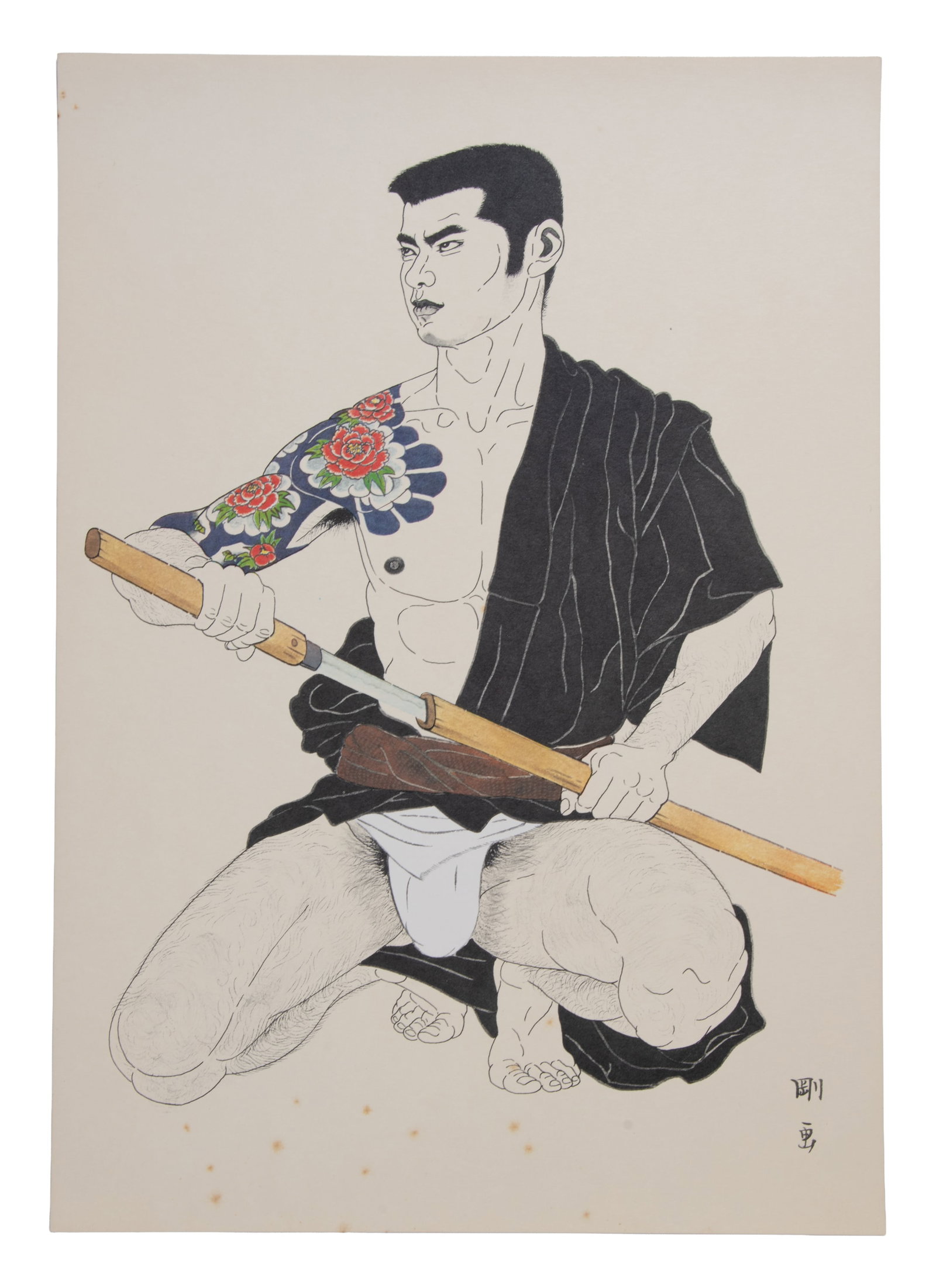 MISHIMA GO (1921–1981) Japan, 1972 Lithograph. From the series Mishima Gō gashū: MISHIMA GO (1921–1981) Japan, 1972 Lithograph. From the series Mishima Gō gashū Wakamono – 三島剛画集 若者 (Picture Book of Young Men), 
