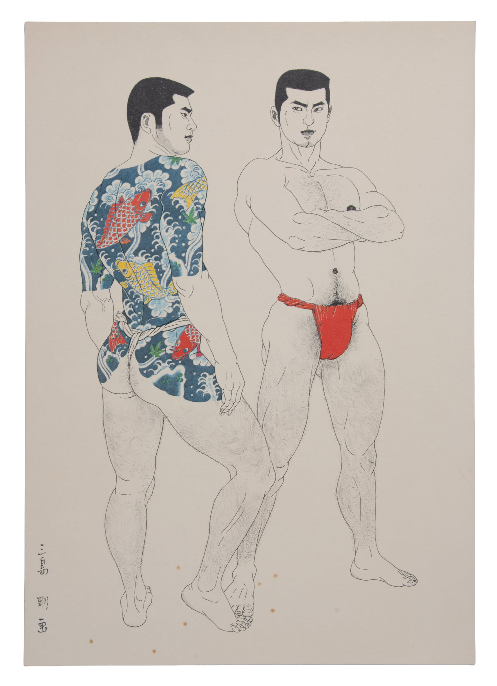 MISHIMA GO (1921–1981) Japan, 1972 Lithograph. From the series Mishima Gō gashū: MISHIMA GO (1921–1981) Japan, 1972 Lithograph. From the series Mishima Gō gashū Wakamono – 三島剛画集 若者 (Picture Book of Young Men), 