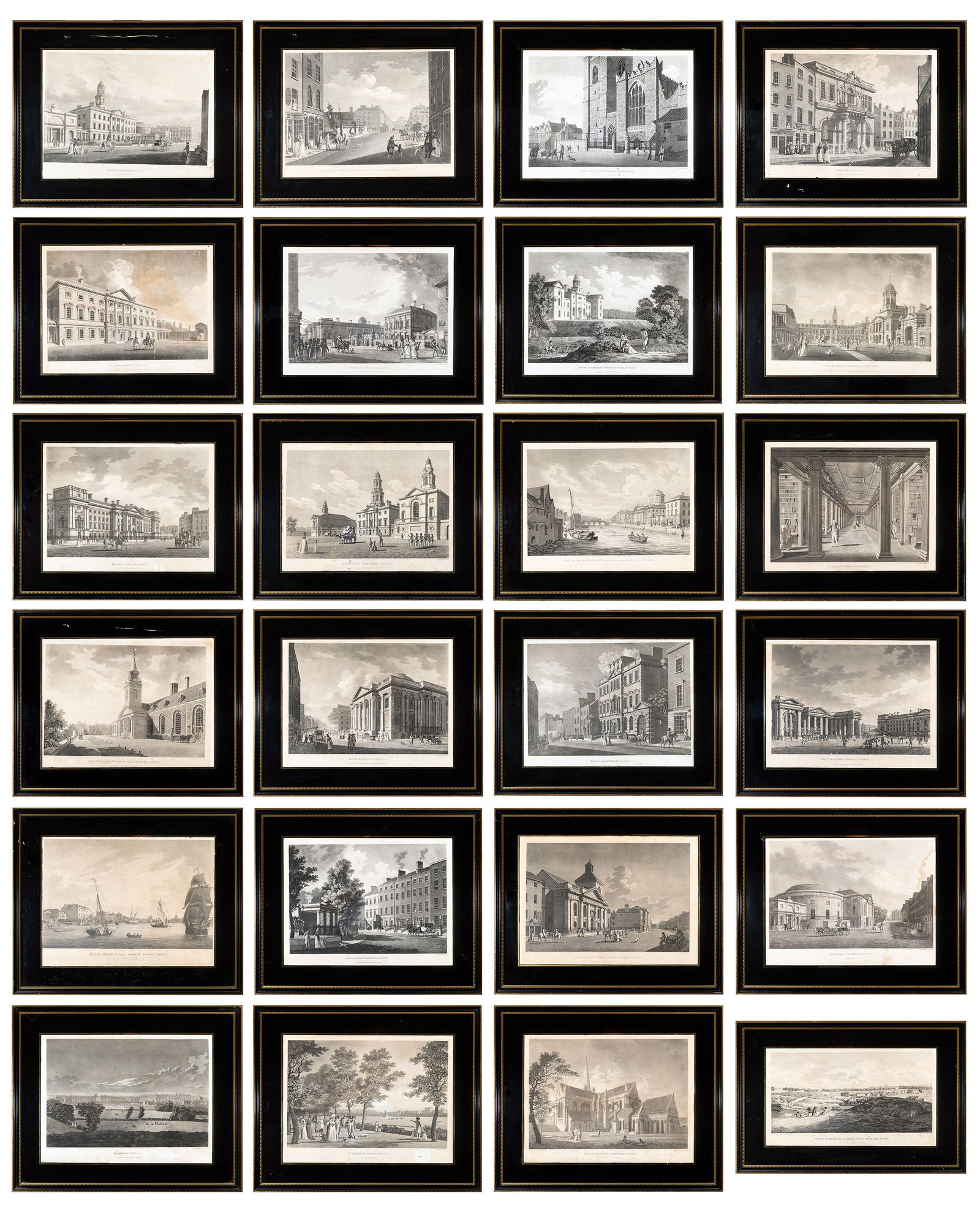 JAMES MALTON (1761-1803)  A PICTURESQUE AND DESCRIPTIVE VIEW OF THE CITY OF DUBLIN A set of 25