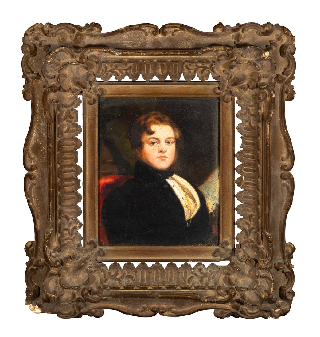 ENGLISH SCHOOL, 19TH CENTURY Portrait of a Gentleman, half length Oil on artist board 17.5 x (1 of 4)