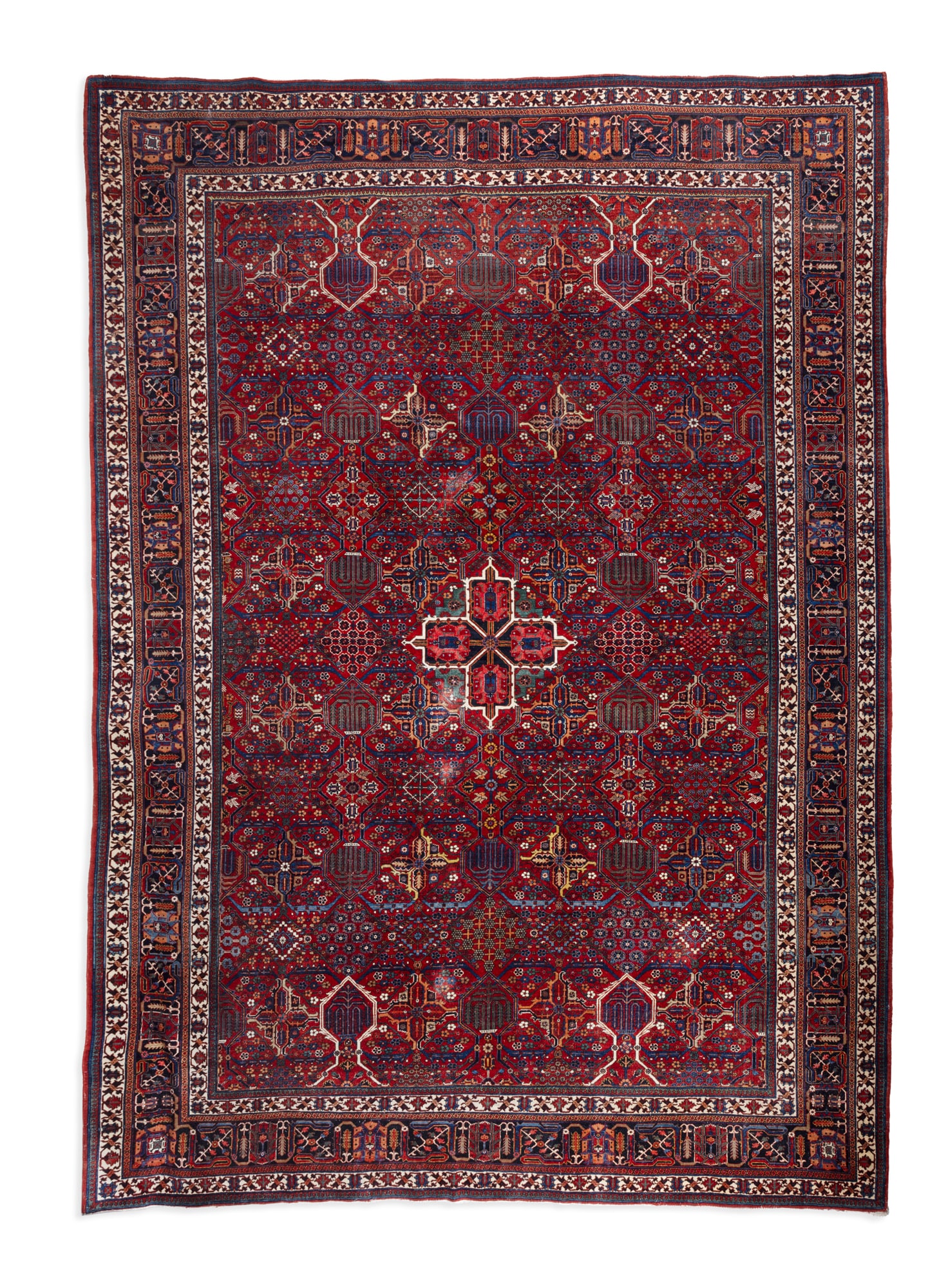 A SEMI ANTIQUE MEIMEH CARPET, CENTRAL PERSIA C.1915, 366 X 267CM the small centre medallion on (1 of 5)