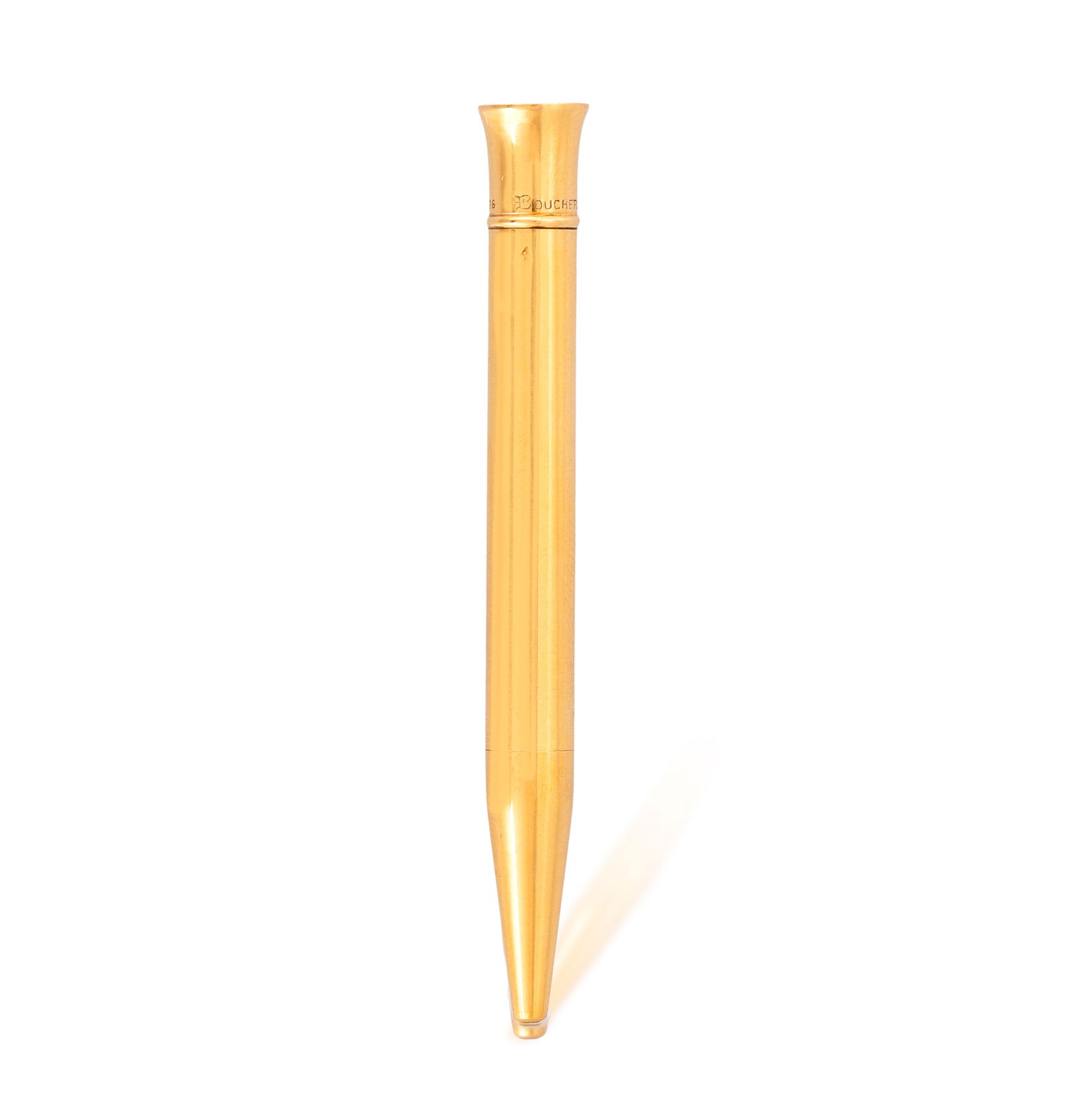 BOUCHERON: AN 18K GOLD PENCIL Designed as a polished small pencil, in 18K gold, signed Boucheron (1 of 1)