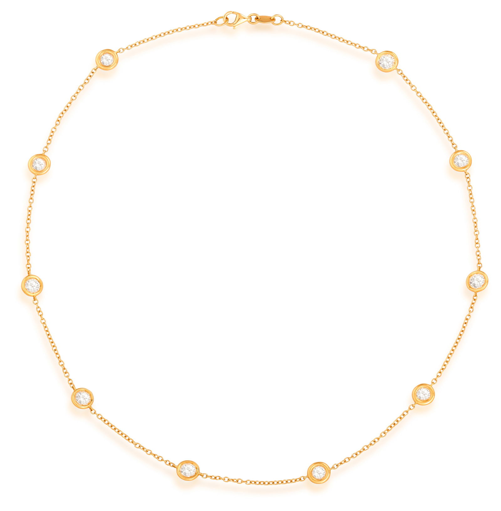 A DIAMOND CHAIN NECKLACE * brilliant-cut diamonds, approx. 3.30cts total * mounted in 18K gold * (1 of 4)