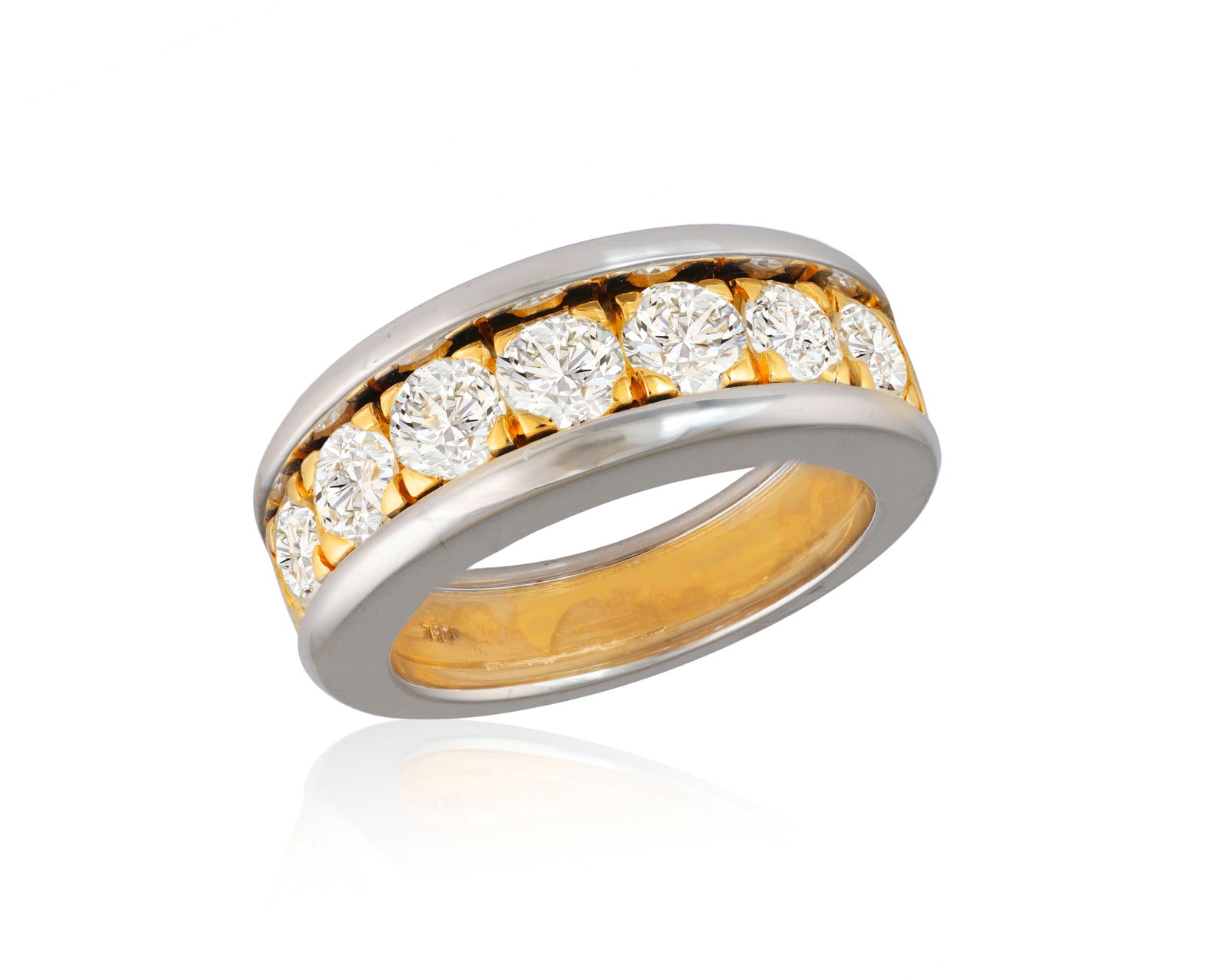 A DIAMOND HALF-ETERNITY RING * brilliant-cut diamonds, approx. 1.60cts total * mounted in 18K gold * (1 of 3)