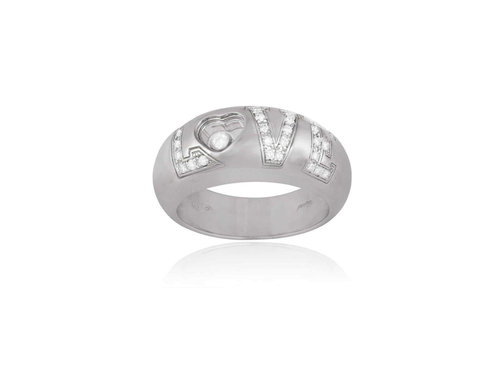 CHOPARD: A DIAMOND ‘HAPPY DIAMONDS LOVE’ RING * brilliant-cut diamonds for LOVE * (1 of 4)