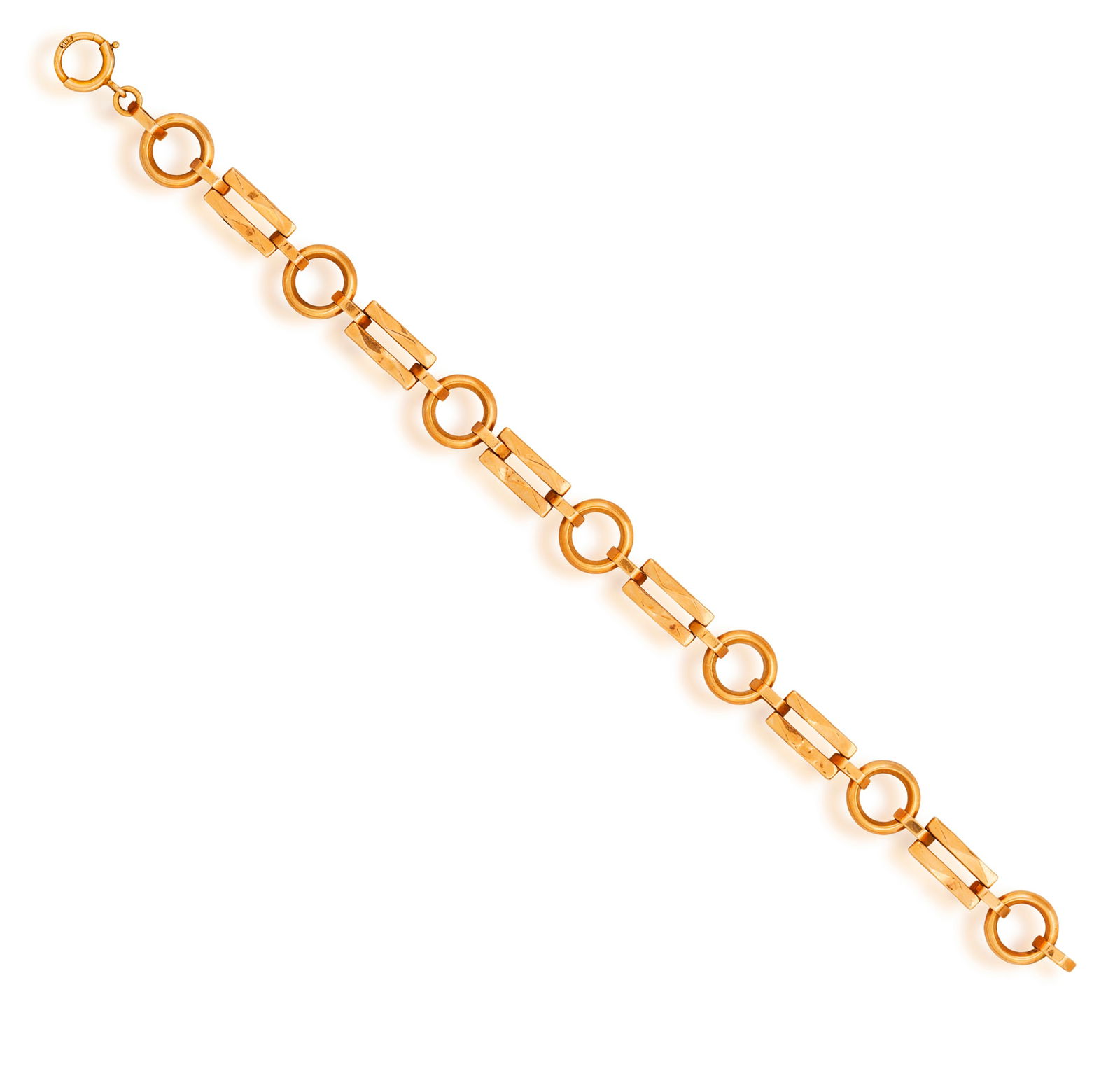 A GOLD BRACELET * fancy-link chain * in 9K gold * with maker’s mark * length 19cm * This (1 of 2)