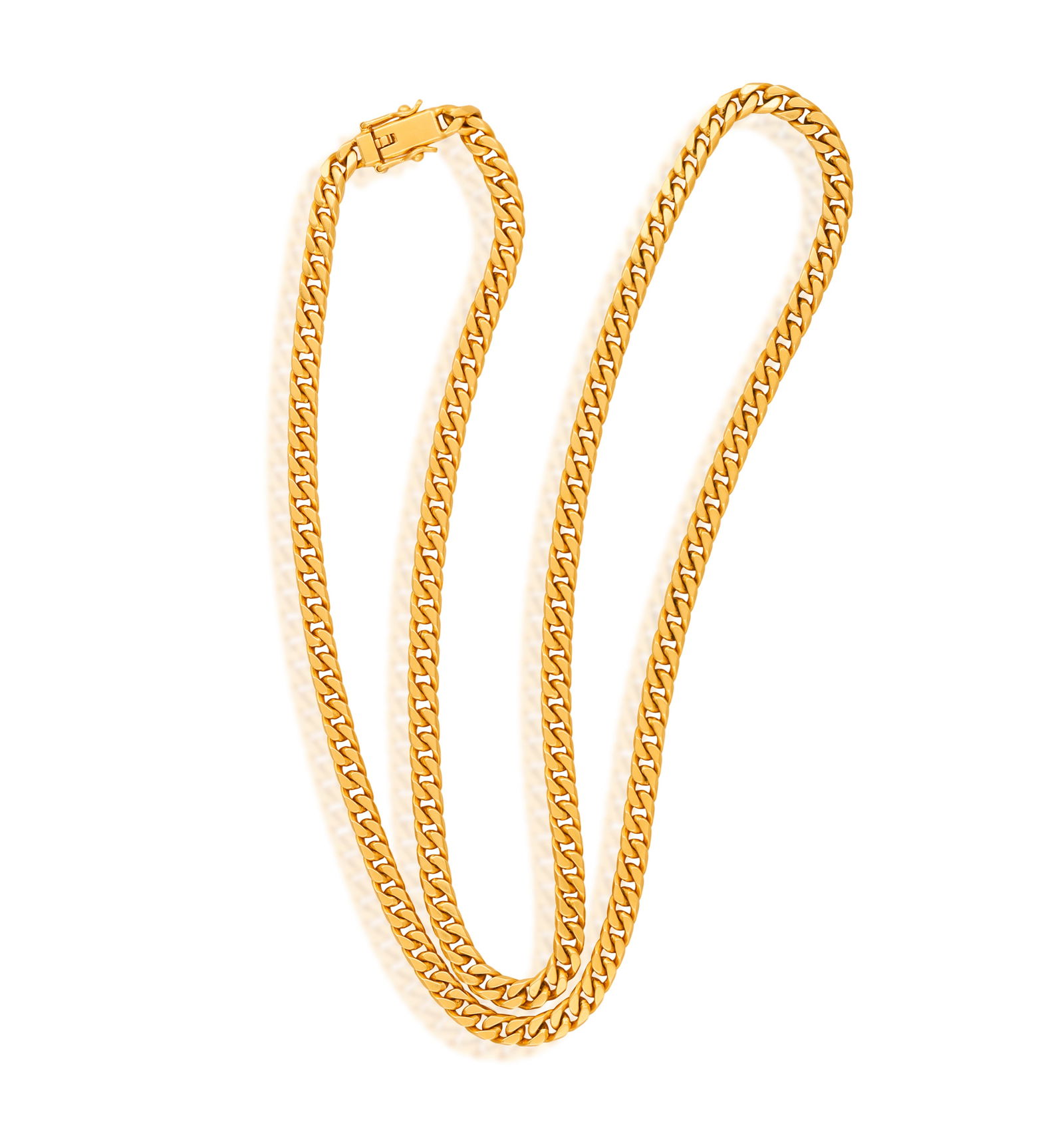 A GOLD CHAIN NECKLACE * cable-link chain * in 18K gold * length 55.5cm (1 of 3)