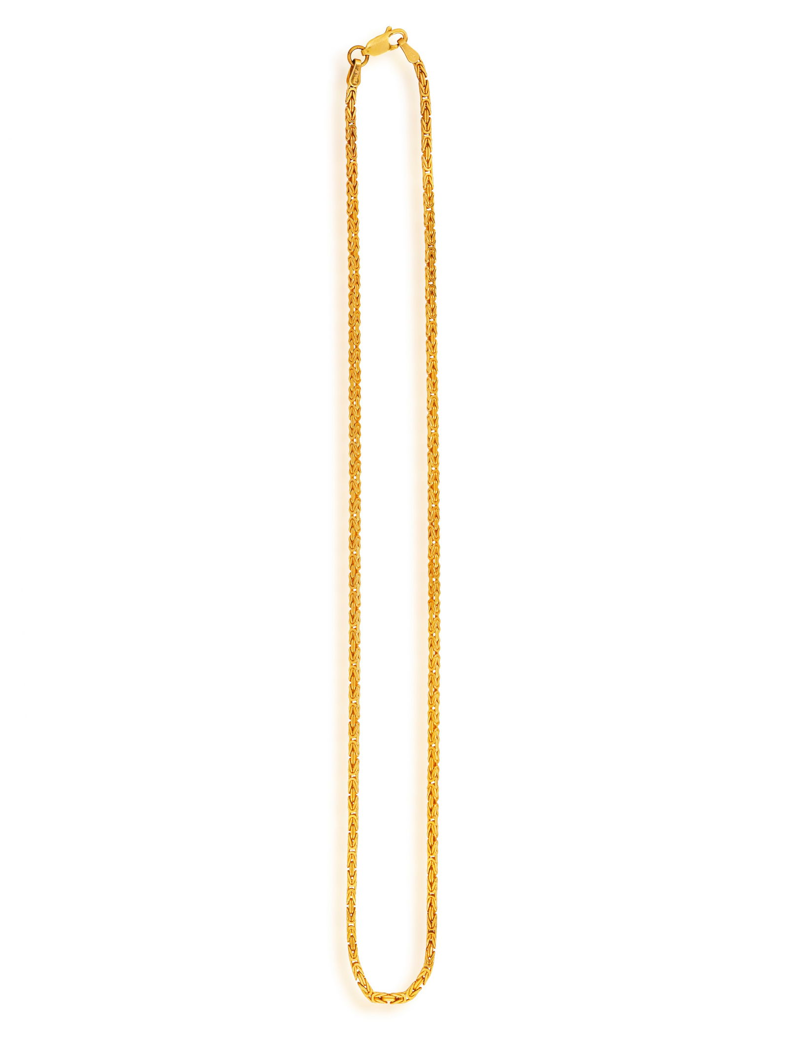 A GOLD NECKLACE * byzantine-link chain * in 9K gold * Italian registry mark * length 40.8cm * (1 of 3)