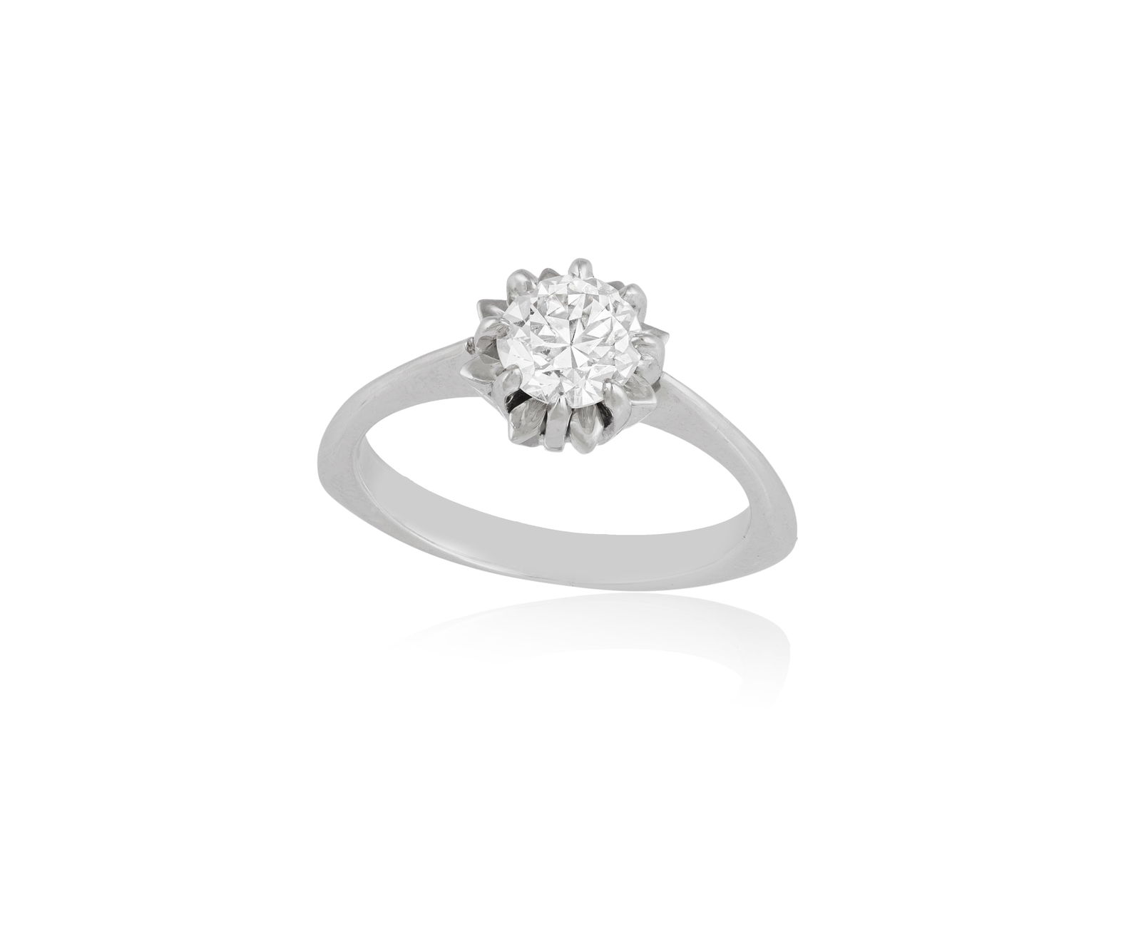 A DIAMOND SINGLE-STONE RING * one old-cut diamond, approx. 0.80ct * mounted in 18K gold * with (1 of 2)
