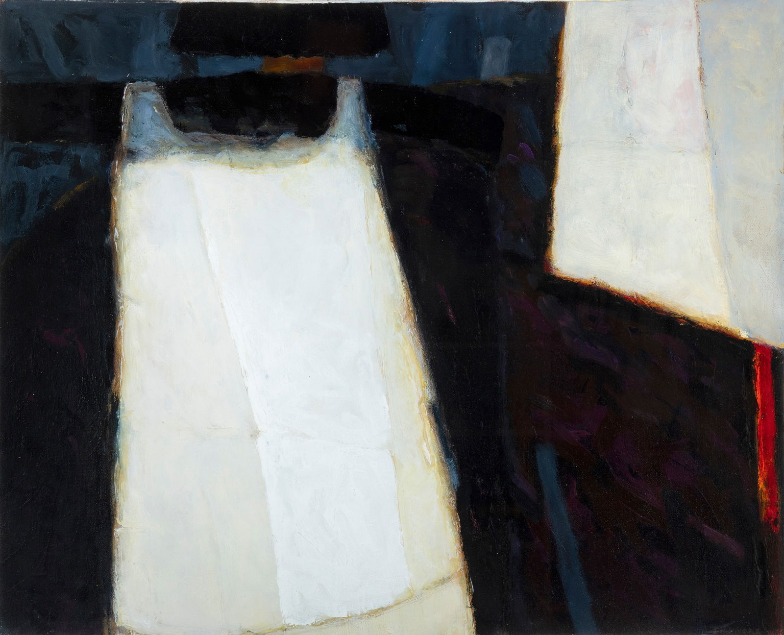 John Shinnors (b.1950) Child Scarecrow / Falling Kite Oil on canvas laid on board, 52 x 65cm: John Shinnors (b.1950) Child Scarecrow / Falling Kite Oil on canvas laid on board, 52 x 65cm (20½ x 25½'') Signed bottom right John Shinnors’ matter-of-fact directness is an important