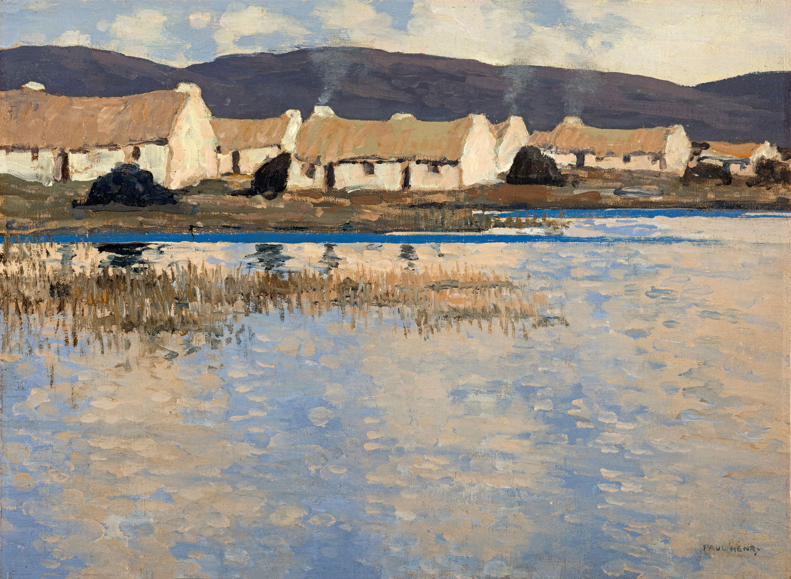 Paul Henry RHA (1877-1958) Reflections (c.1930/5) Oil on canvas board, 30 x 40cm (11¾ x: Paul Henry RHA (1877-1958) Reflections (c.1930/5) Oil on canvas board, 30 x 40cm (11¾ x 15¾) Signed Provenance: Sale, these rooms, 30/5/2007, lot 48, where purchased by the present owner The