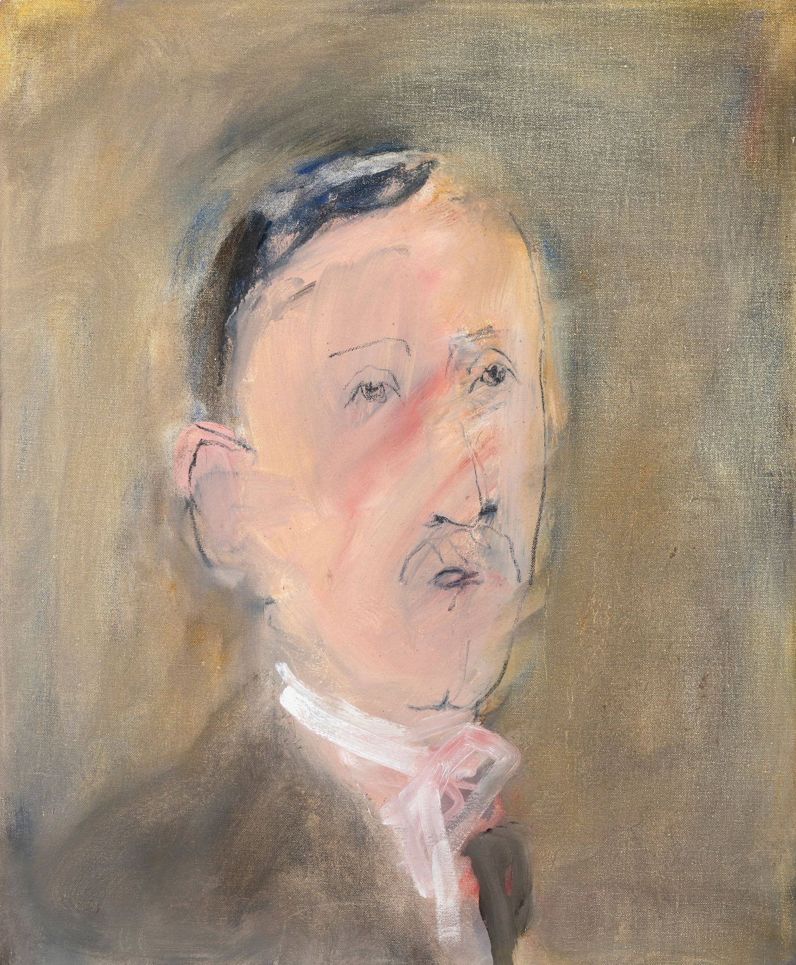 Basil Blackshaw (1932-2016) Head of Gentleman Oil on canvas, 60 x 50cm (23½ x 19¾''): Basil Blackshaw (1932-2016) Head of Gentleman Oil on canvas, 60 x 50cm (23½ x 19¾'') Signed and inscribed verso Provenance with Eakin Gallery, Belfast, label verso Literature: S.B. Kennedy,