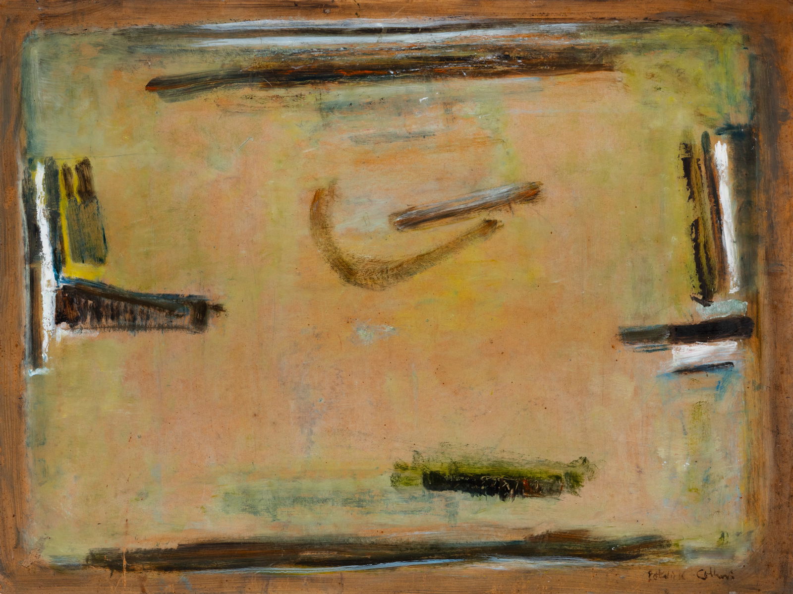 Patrick Collins HRHA (1911-1994) Beyond the Bog Oil on board, 89 x 112cm (35 x 44'') Signed (1 of 4)