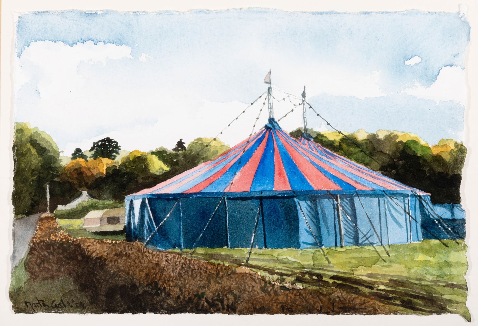 Martin Gale RHA (b. 1949) Another Roadside Attraction, (2004) Watercolour, 19.5 x 29cm (7¾ x: Martin Gale RHA (b. 1949) Another Roadside Attraction, (2004) Watercolour, 19.5 x 29cm (7¾ x 11½'') Signed Exhibited: with Taylor Galleries, Dublin,