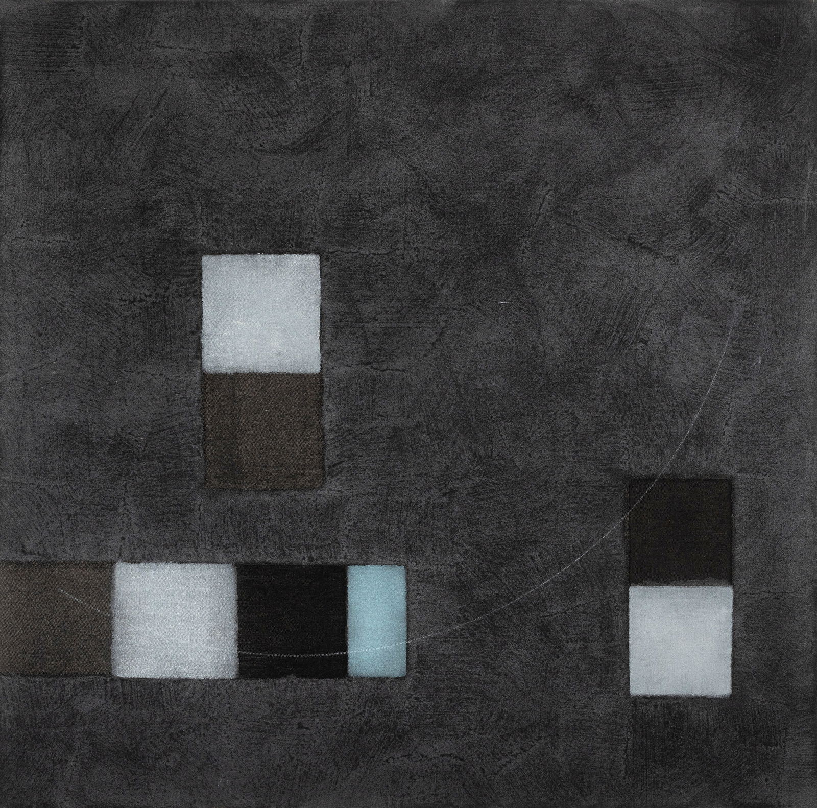 Felim Egan (1952-2020) Waiting for Black (2006) Mixed media on canvas, 75 x 75cm (29½ x (1 of 3)